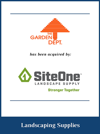 The Garden Dept. has been acquired by SiteOne